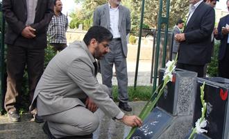 حضور مدیر حج و زیارت استان در گلزار شهدای همدان